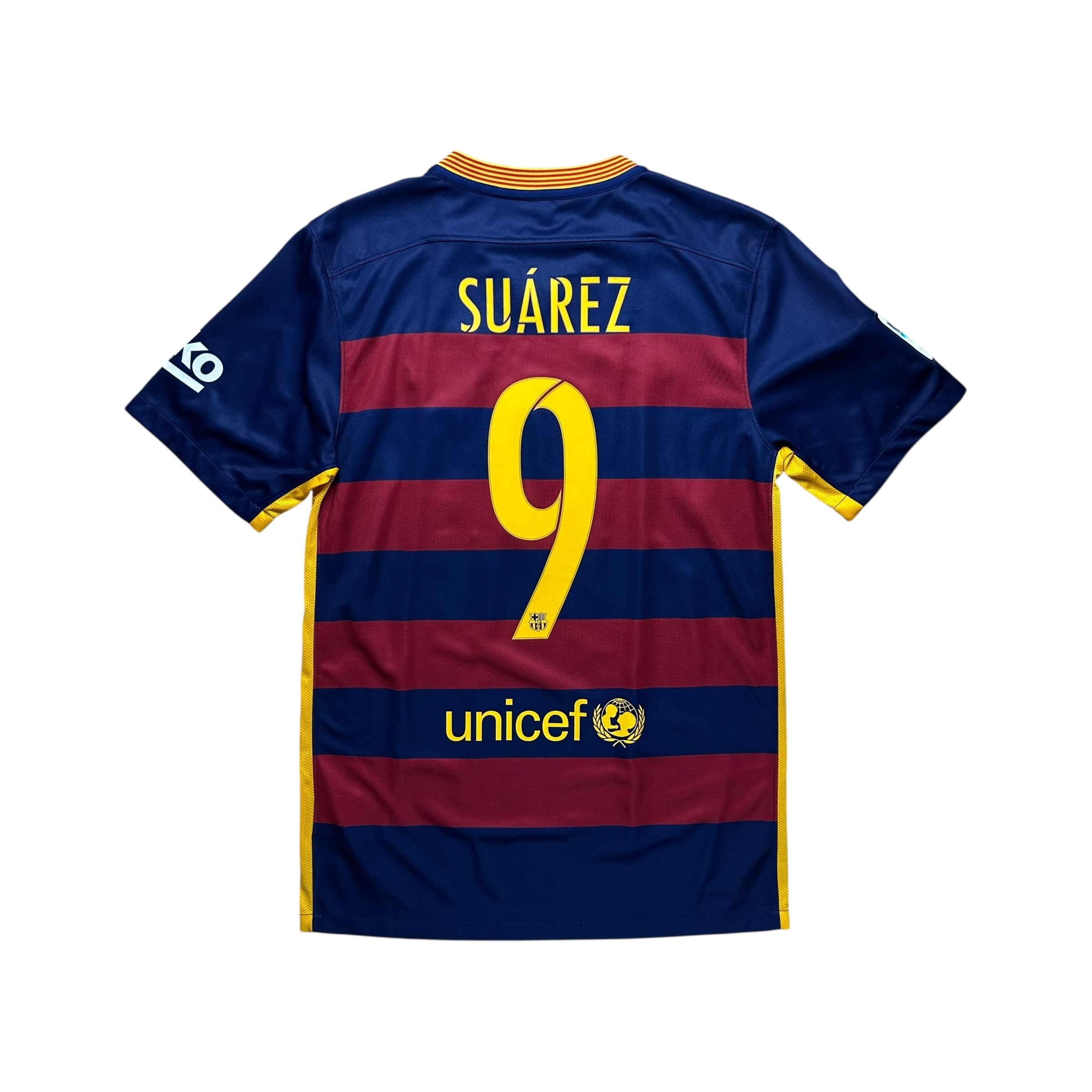 Barcelona 2015-16 Home Shirt (S) Suarez #9