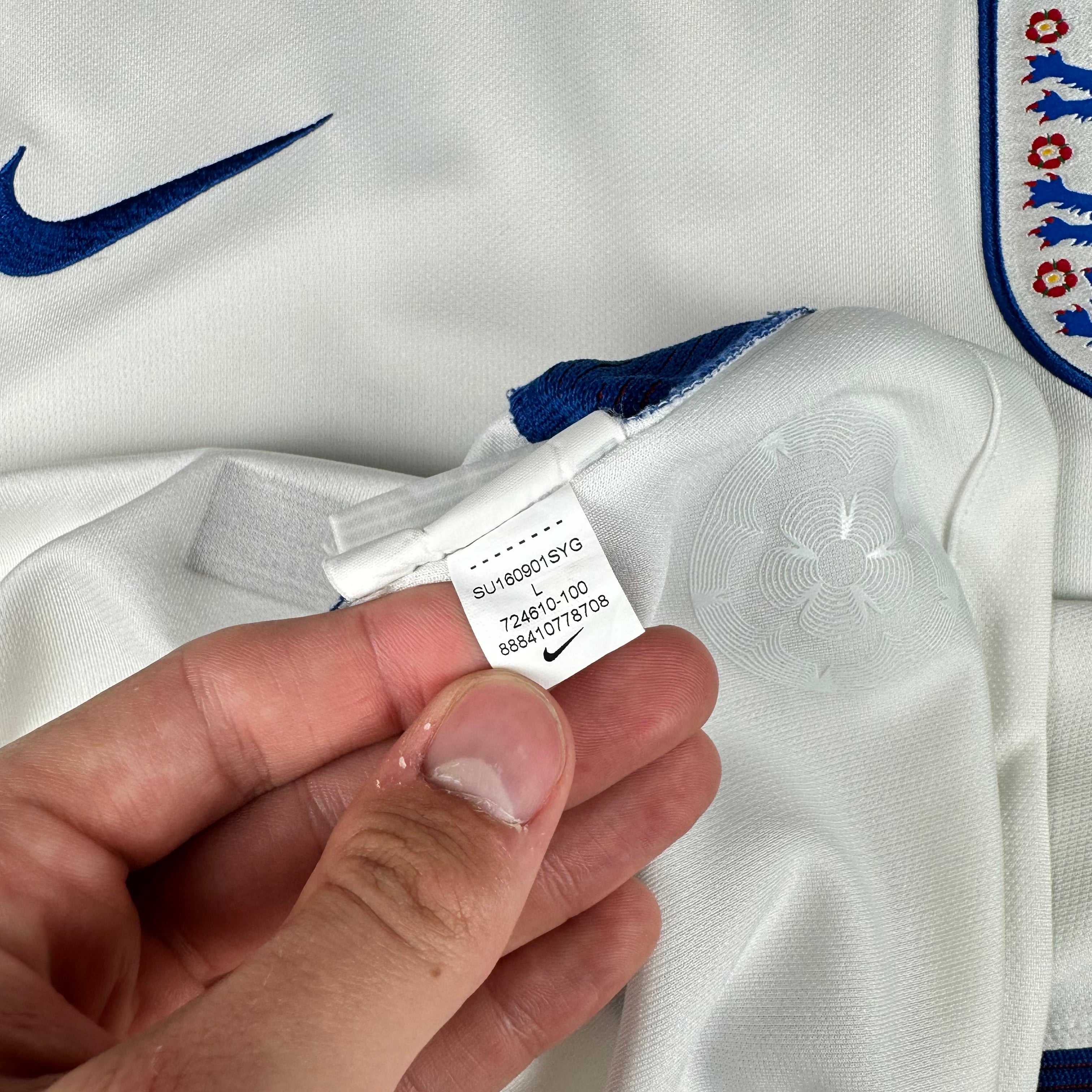 England 2016 Home Shirt (L) Rooney #10