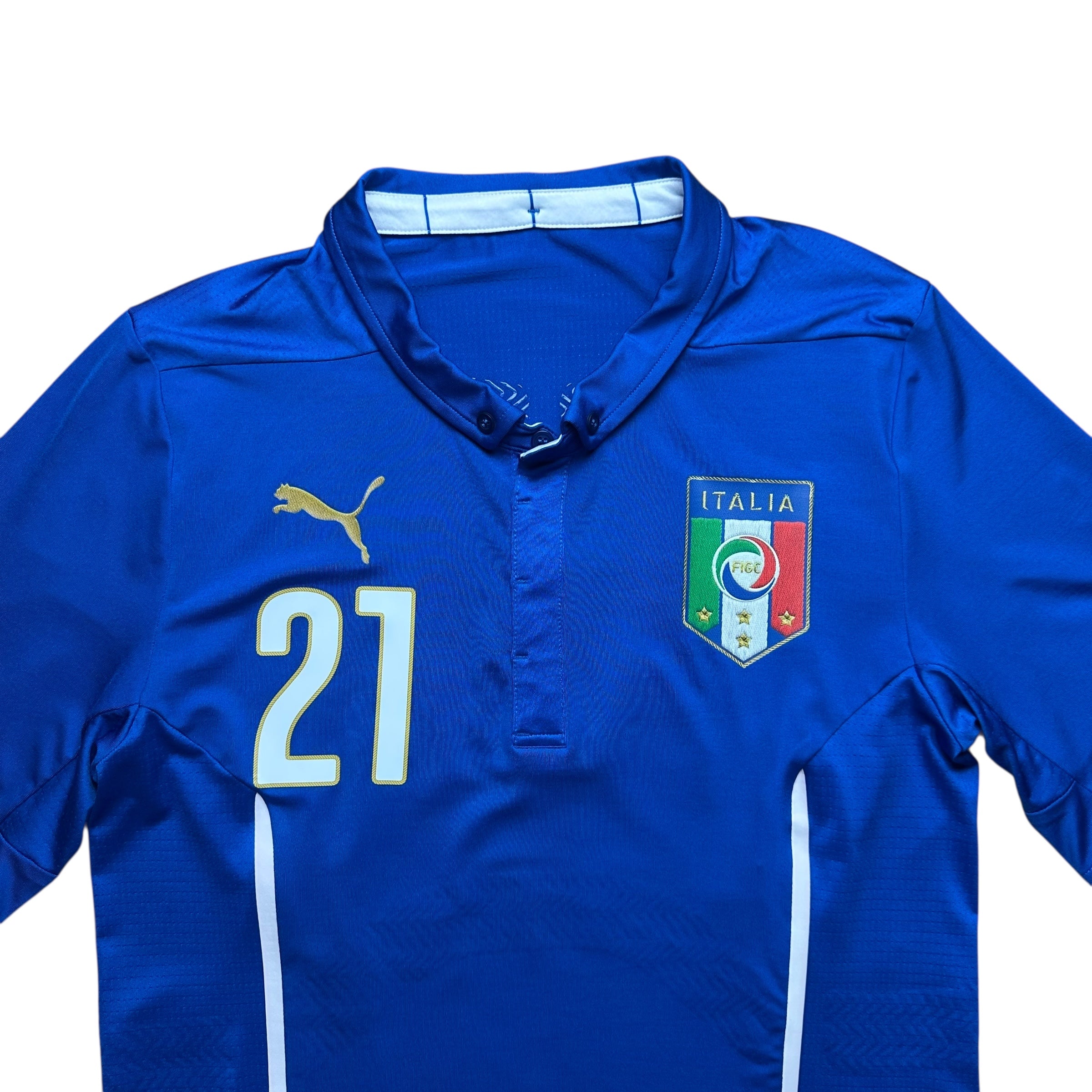 Italy 2014 Player Issue Authentic Home Shirt (XL) Pirlo #21