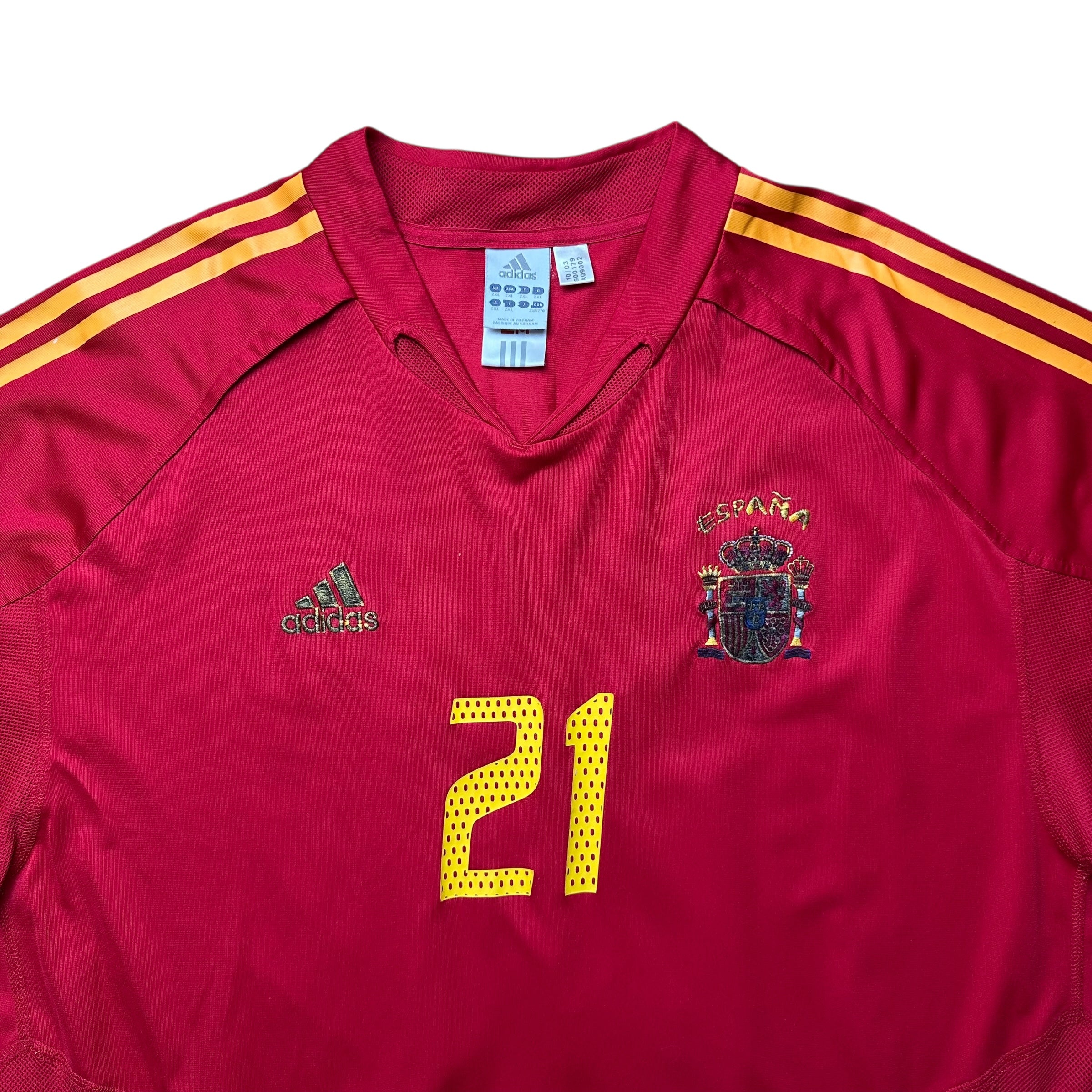 Spain 2004 Home Shirt (XXL) Valeron #21
