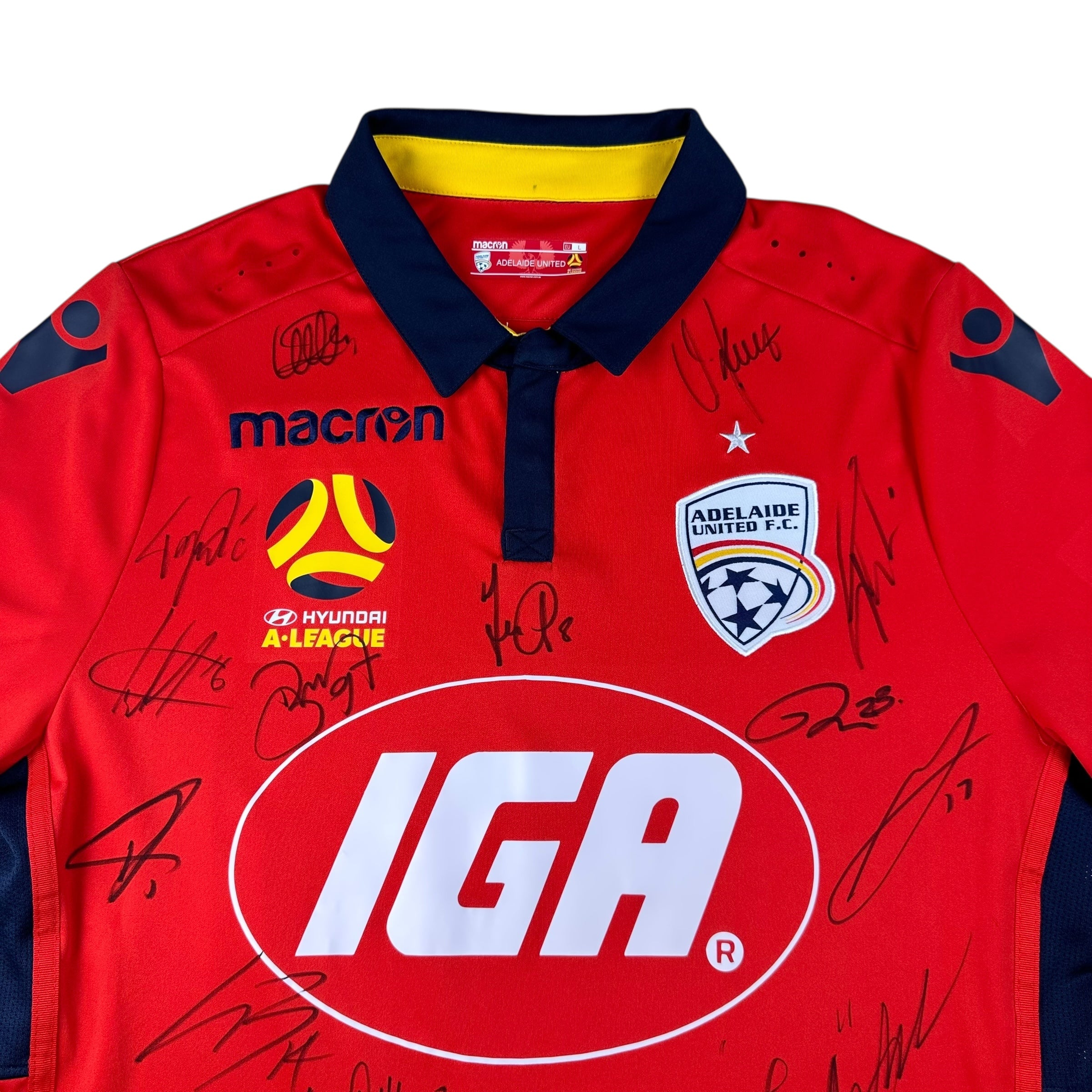 Adelaide United 2017-18 Home Shirt (L) *Signed By Squad
