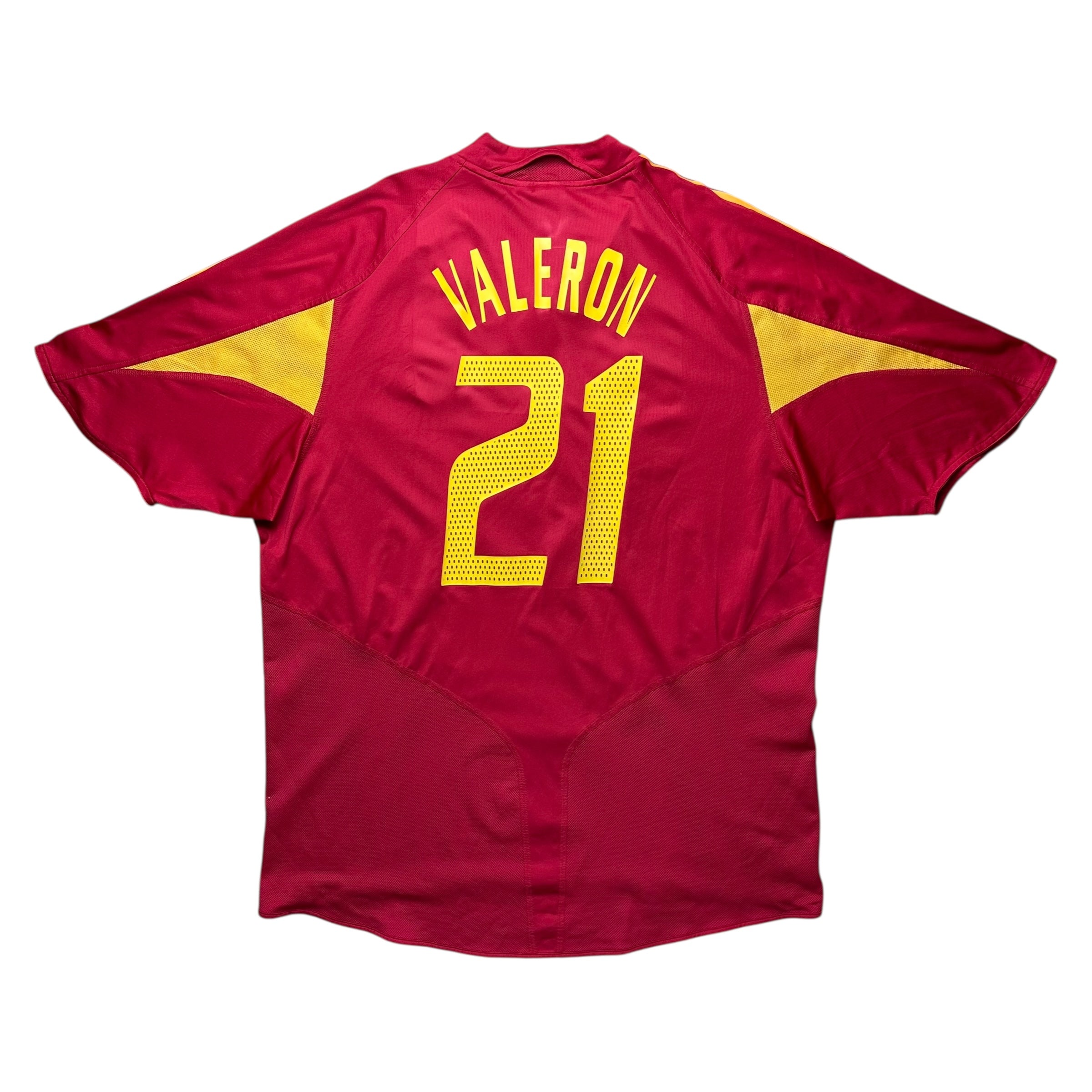 Spain 2004 Home Shirt (XXL) Valeron #21