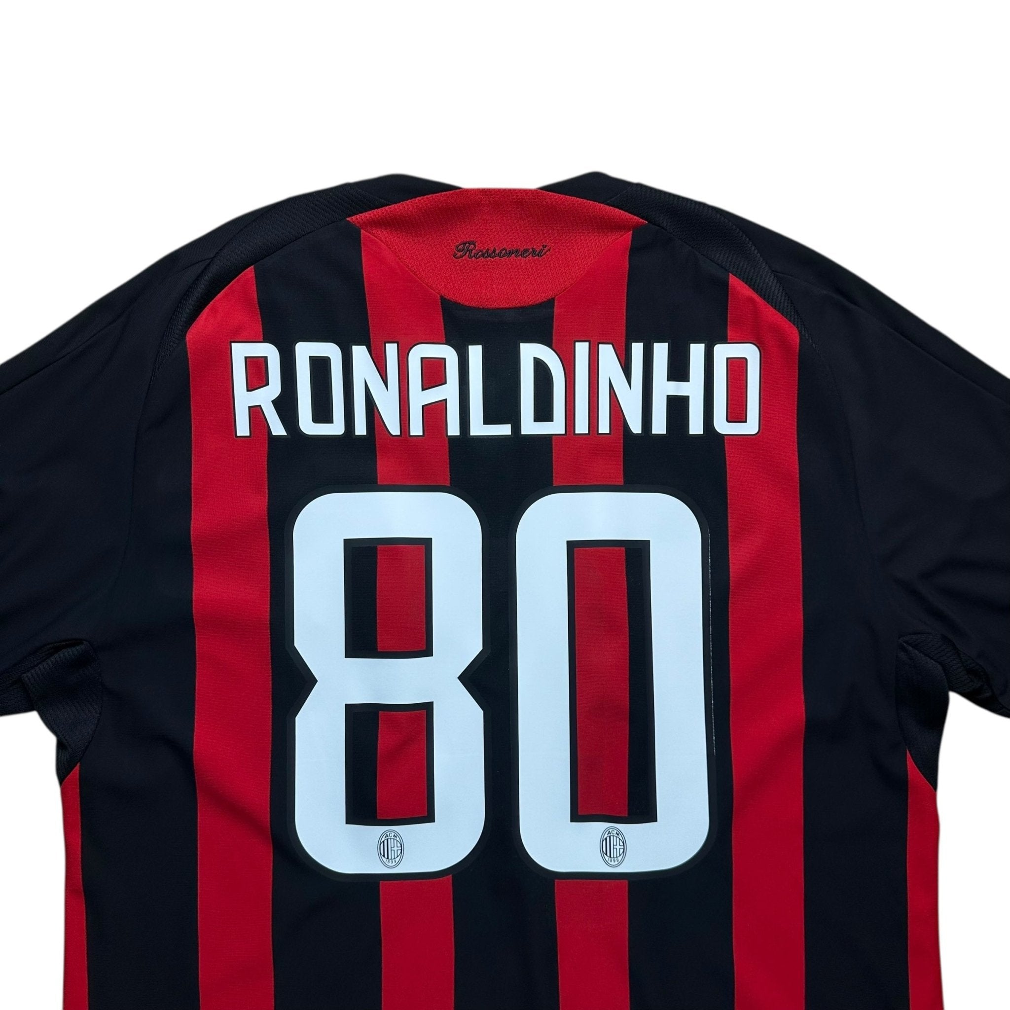 AC Milan 2008 - 09 Home Shirt (XL) Ronaldinho 80 - Kitplug