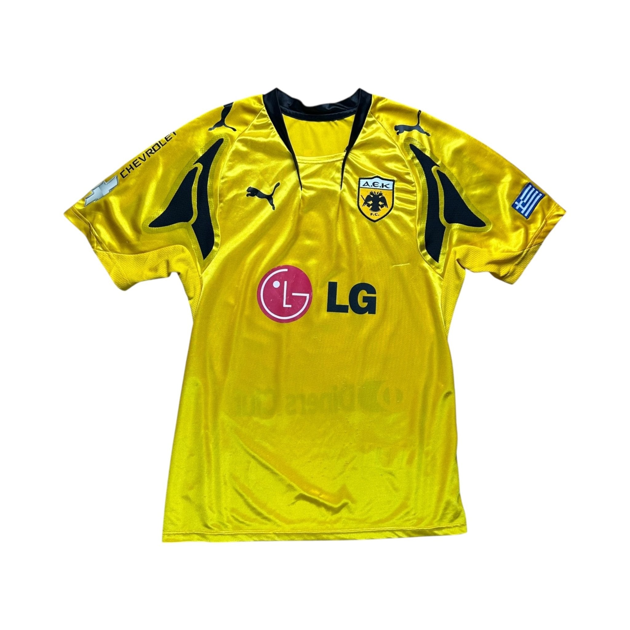 AEK Athens 2007 - 08 Home Shirt (M) Rivaldo 10 - Kitplug