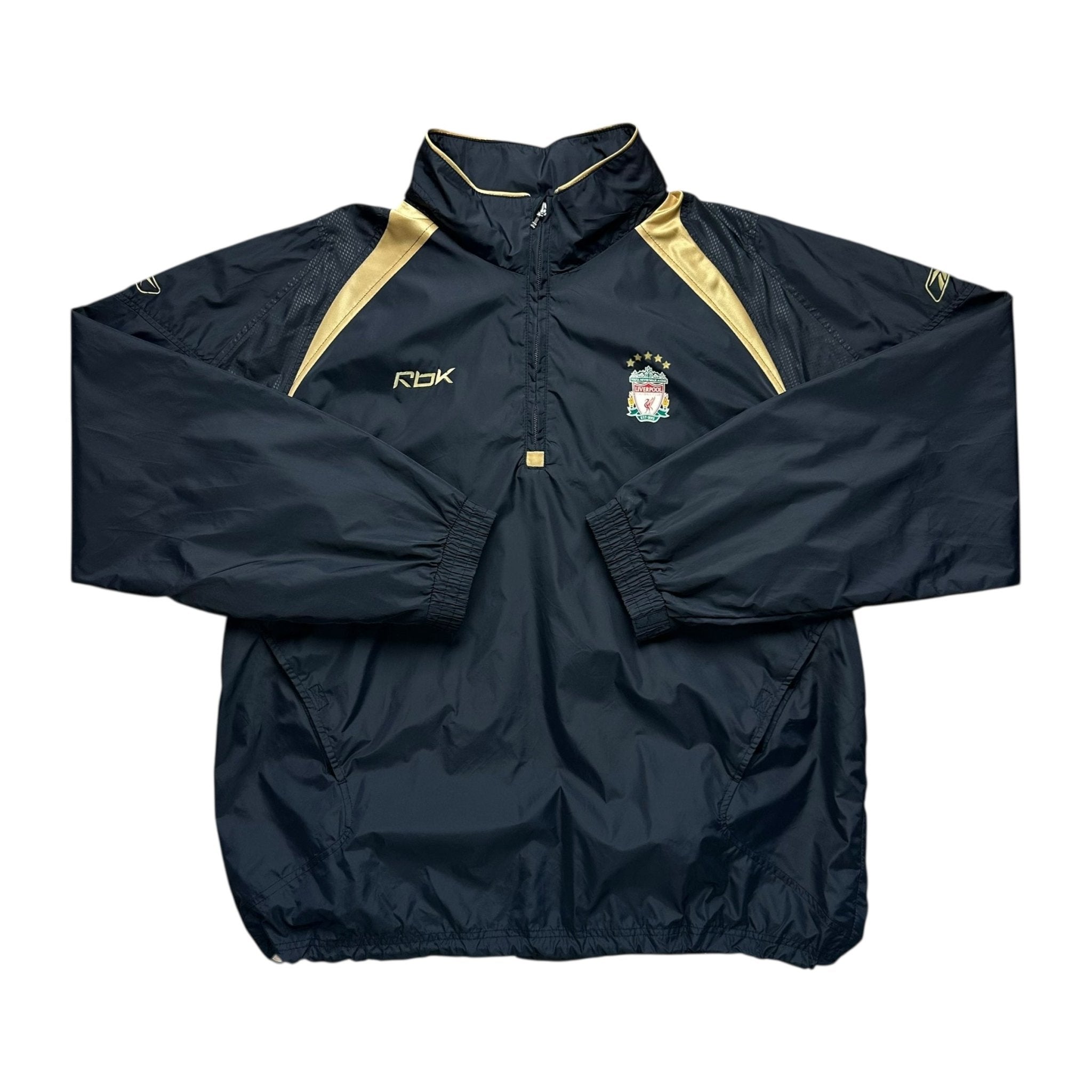 Liverpool 2005 - 06 Training Hooded 1/4 Zip Rain Jacket (XL) - Kitplug