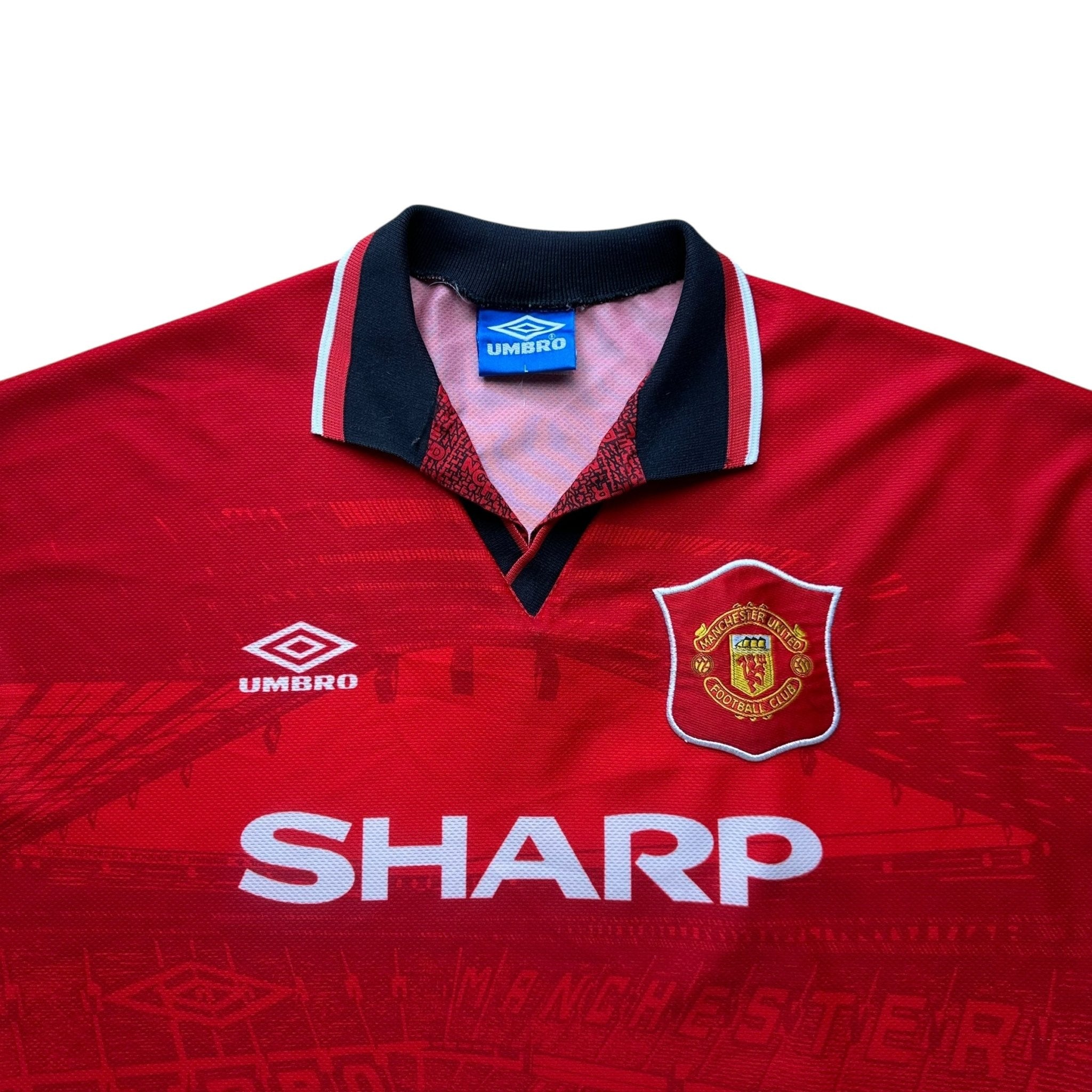 Manchester United 1994 - 96 Home Shirt (L) - Kitplug