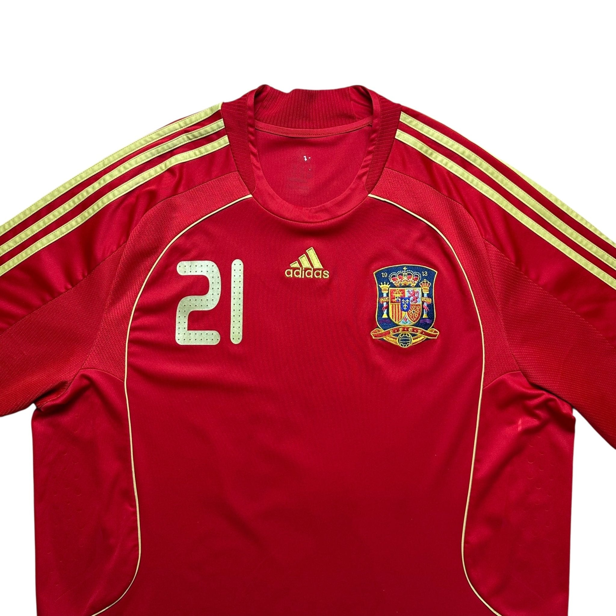 Spain 2008 Home Shirt (XXL) Silva 21 - Kitplug